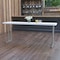 Flash Furniture 18 W, 72 L, 29 H, Metal, Plastic, Plastic: Polyethylene Top, Granite White 4-DAD-YCZ-180-GW-GG - alternate 1